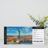 Carte Billet voyage New York Trip Boarding Pass Vacances (Debout devant)