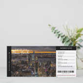 Carte Billet voyage New York Trip Boarding Pass Vacances (Debout devant)