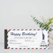 Carte Billet voyage Pass voyage Surprise New York (Debout devant)