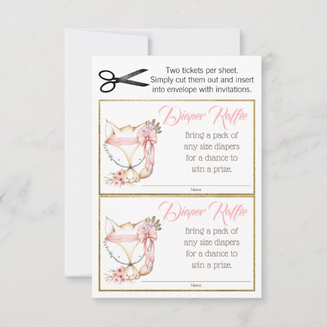 Carte Billets de roussettes de filles Fox (Devant)