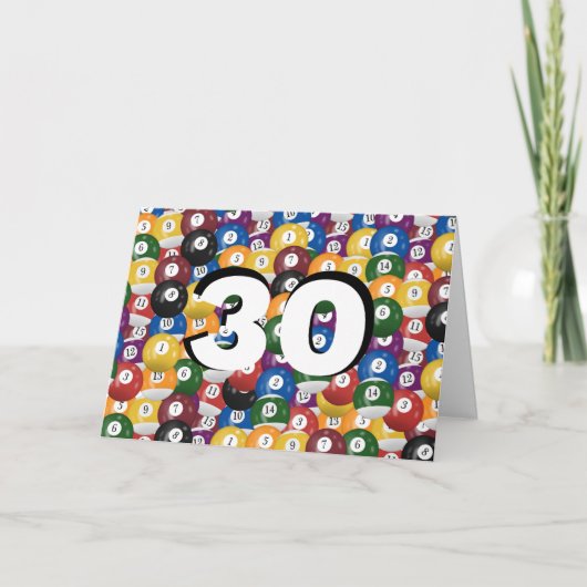 Carte Billiard Balls 30e anniversaire (Devant)
