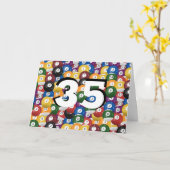 Carte Billiard Balls 35e anniversaire (Fleur jaune)
