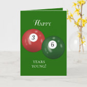 Carte Billiard Balls 36e anniversaire (Fleur jaune)