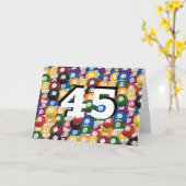 Carte Billiard Balls 45e anniversaire (Fleur jaune)