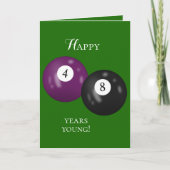 Carte Billiard Balls 48e anniversaire (Devant)