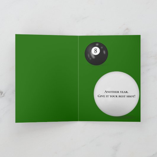 Carte Billiard Balls 51e anniversaire (Intérieur)