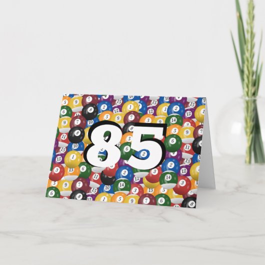 Carte Billiard Balls 85e anniversaire (Devant)