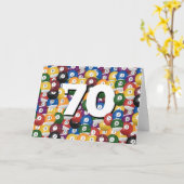 Carte Billiard Balls Pour 70e Anniversaire (Fleur jaune)