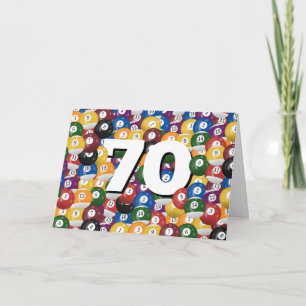 Carte Billiard Balls Pour 70e Anniversaire