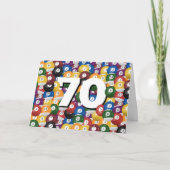 Carte Billiard Balls Pour 70e Anniversaire (Devant)