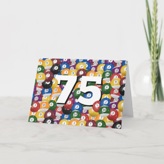 Carte Billiard Balls Pour 75e Anniversaire
