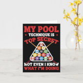 Carte Billiard Funny Ma Technique De Piscine Est Top Sec (Fleur jaune)