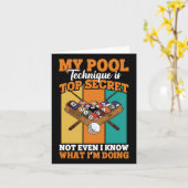 Carte Billiard Funny Pool Player My Pool Technique (Fleur jaune)