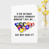 Carte Billiard Snooker Pool Billiards Drôle Idée cadeau (Fleur jaune)