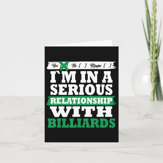 Carte Billiards Ma relation sérieuse Drôle (Devant)