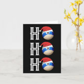 Carte Billiards Noël Santa Hat Pool Hall Party cadeau (Fleur jaune)
