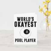 Carte Billiards Worlds Okayest Pool Player 8 Ll (Fleur jaune)