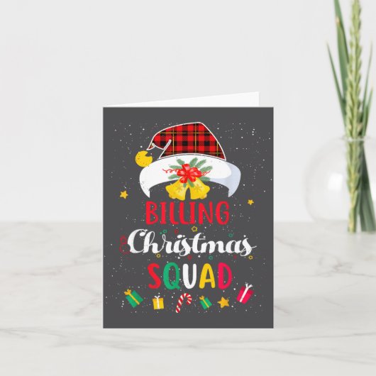 Carte Billing Christmas Squad Santa Hat Billing Speciali (Devant)