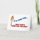 Carte Billy Bob's Word (Devant)