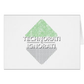 Carte binaire Technorati vs Ignorati (Devant horizontal)