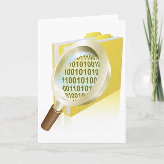 Carte Binary Data Magnification de verre Recherche de fi (Devant)