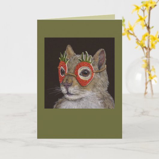 Carte Bing the squirrel card (Fleur jaune)