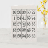 Carte Bingo Anniversaire (Fleur jaune)