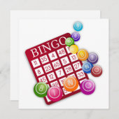 Carte BINGO avec boules BINGO (Devant / Derrière)
