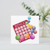 Carte BINGO avec boules BINGO (Debout devant)