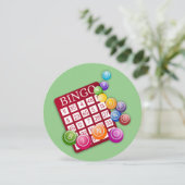 Carte BINGO avec boules BINGO (Debout devant)