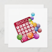 Carte BINGO avec boules BINGO (Devant / Derrière)