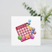 Carte BINGO avec boules BINGO (Debout devant)