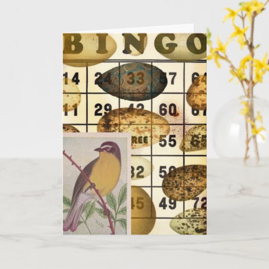Carte Bingo Bird (Fleur jaune)