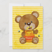 Carte Bingo de Baby Shower Ourson Mignon Abeille à Miel (Dos)