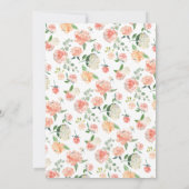 Carte Bingo de Fête des mariées de Medley Florale person (Dos)