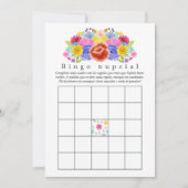 Carte Bingo de Fête des mariées Florale espagnole Fiesta (Devant)