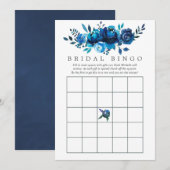 Carte Bingo de la marine et de l'aquarelle blanche (Devant / Derrière)