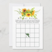 Carte Bingo de mariage tournesol (Devant)