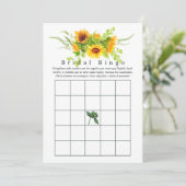 Carte Bingo de mariage tournesol (Debout devant)