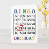 Carte Bingo du 23e anniversaire (Fleur jaune)
