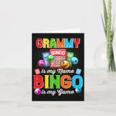 Carte Bingo Funny Grammy Is My Name Bingo Is My Game Xma (Devant)