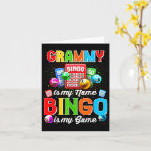 Carte Bingo Funny Grammy Is My Name Bingo Is My Game Xma (Fleur jaune)