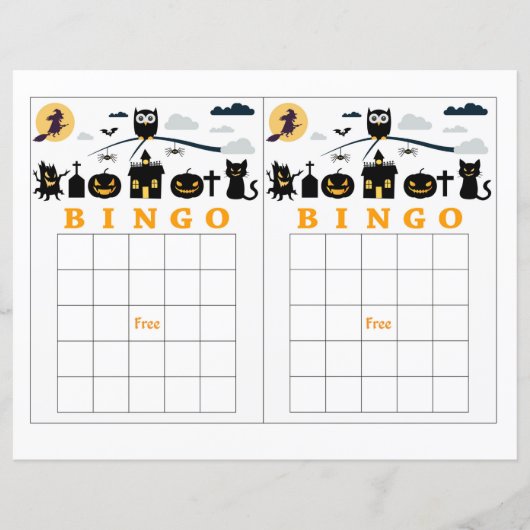 Carte Bingo Halloween (Devant)