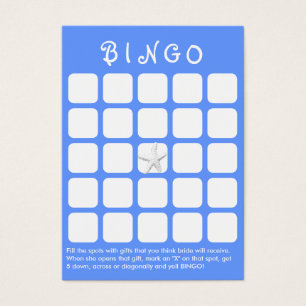Carte Bingo Light Blue Star Fish 5x5 Fête des mari