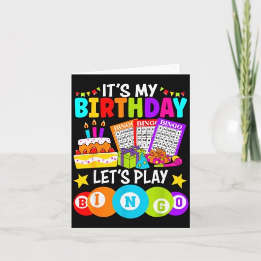 Carte Bingo Player It's My Birthday Let's Play Bingo Xma (Devant)