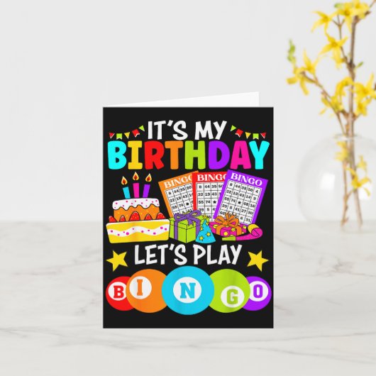 Carte Bingo Player It's My Birthday Let's Play Bingo Xma (Fleur jaune)