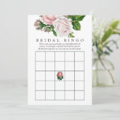 Carte Bingo vintage Blush et Burgundy Floral (Debout devant)