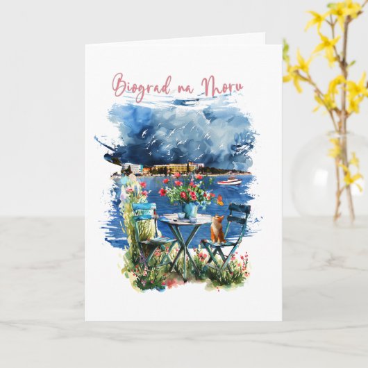 Carte Biograd na moru 3 (Fleur jaune)