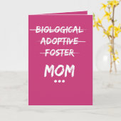 Carte Biologique, Adoptive, Foster...Maman (Fleur jaune)