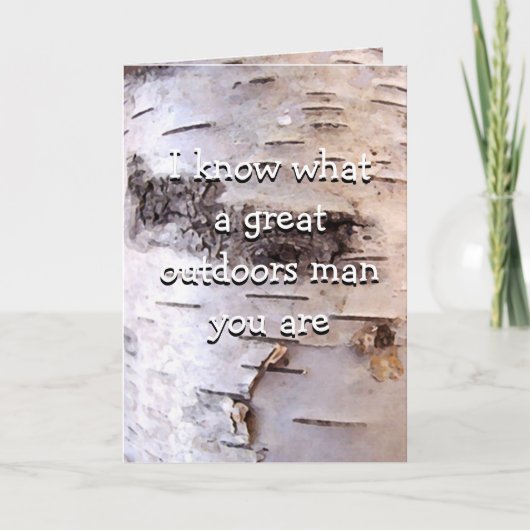 Carte Birch Bark Anniversaire Humoristique (Devant)